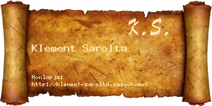 Klement Sarolta névjegykártya