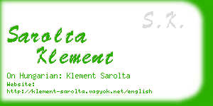 sarolta klement business card